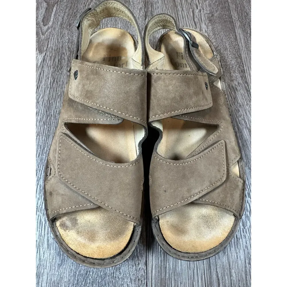 Finn Comfort Mens Size Eu 42 US 9.5 Toro Brown Strap Sandals